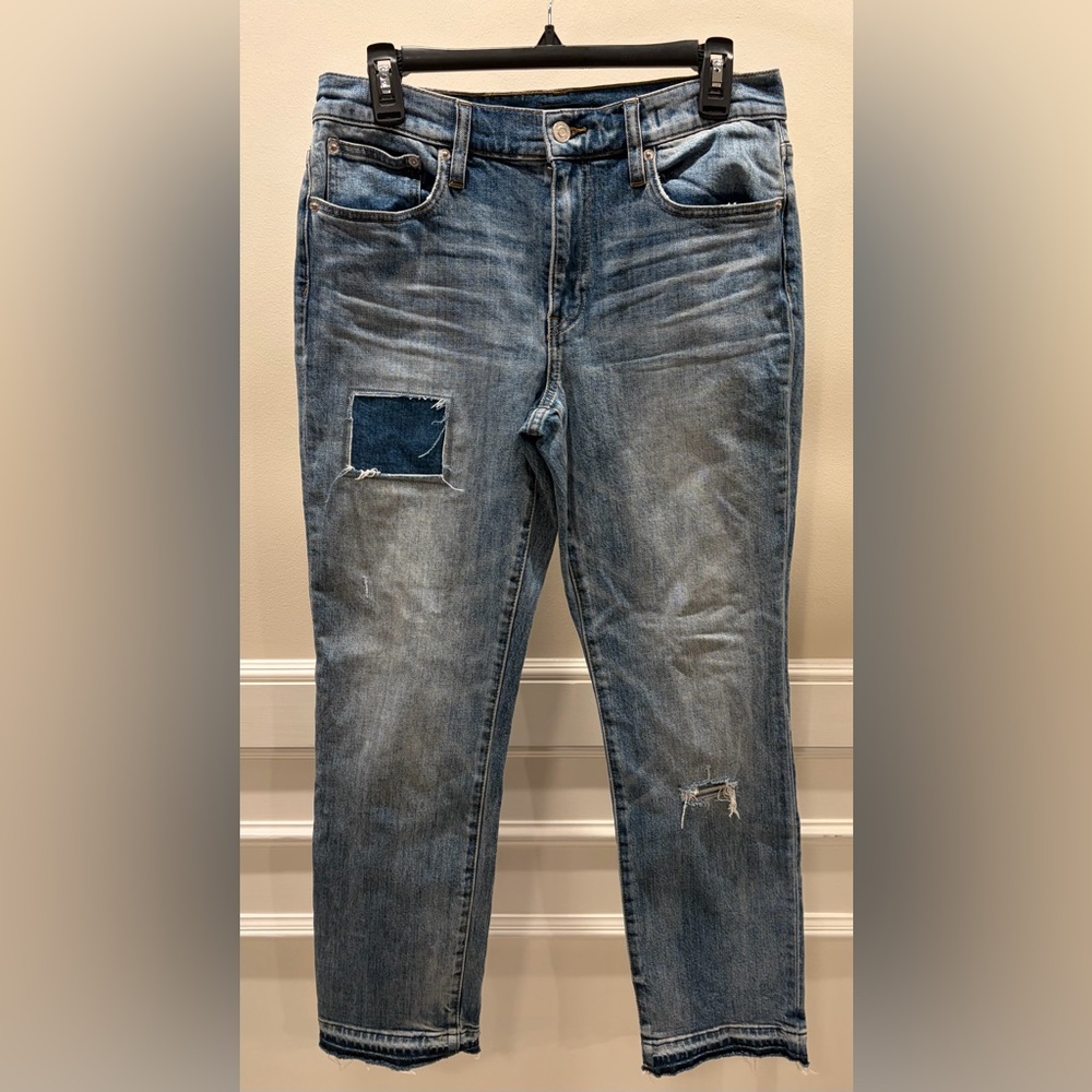J.Crew Slim Broken-in Boyfriend Distressed Blue Jeans Size 27